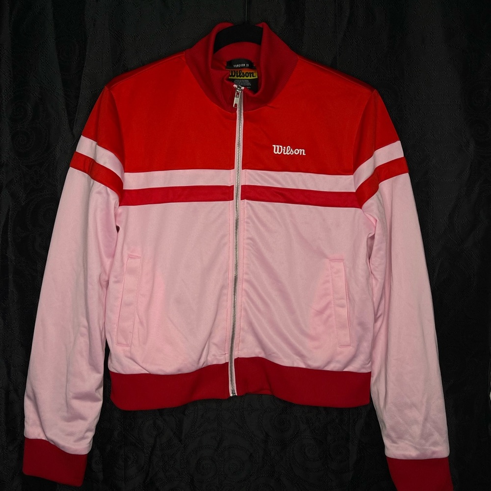 Wilson satin sweatpants AND zip up jacket.